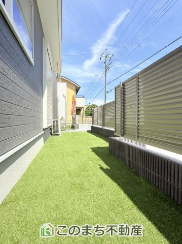 リナージュ宇都宮市富士見が丘2丁目24-1期の庭|大きなお庭でご家族や友人を招いてＢＢＱもできますね！お子様の水遊びにもぴったりです☆