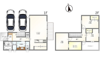【間取り】 | 安佐北区亀山2【築浅・中古戸建】（あき亀山駅） | 【安佐北区亀山2丁目】ファミリータイプ3LDK☆JRあき亀山駅まで徒歩5分☆駐車2台可☆