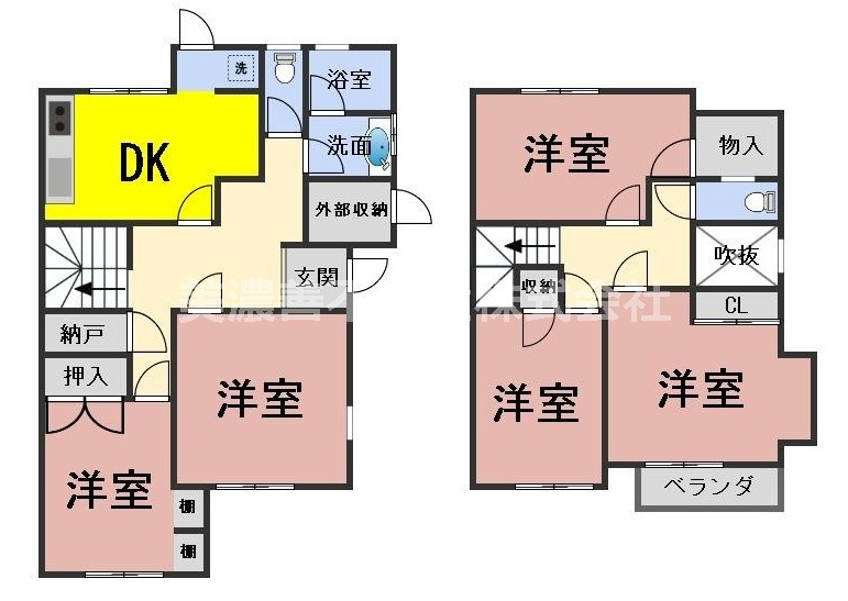 ６３４２３　岐阜市本荘中古戸建ての間取り
