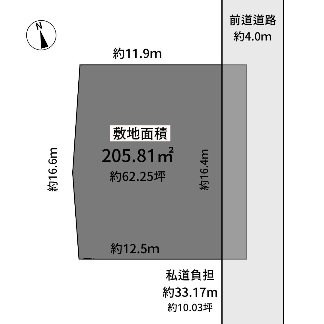 大阪市東成区大今里2丁目の土地図