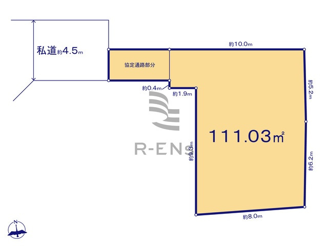 【土地図】 | 西東京市泉町３丁目　売地　７区画 | 土地面積111.03ｍ2のゆとりある敷地