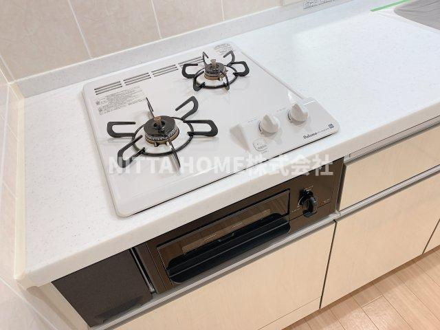 フォンターナのキッチン|２口コンロ付きでお料理がすぐに始められます！