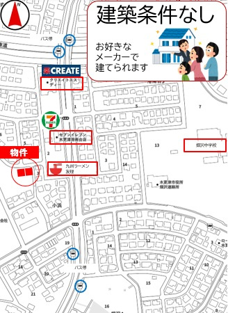 木更津市港南台4丁目4-9,4-10　土地（高台、地番堅め）の区画図
