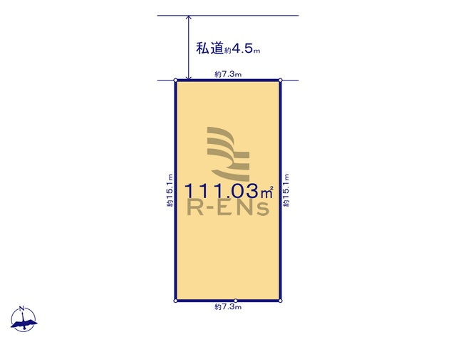 【土地図】 | 西東京市泉町３丁目　売地　１１区画 | 土地面積111.03ｍ2のゆとりある敷地