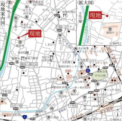 【地図】 | 茅ヶ崎市浜之郷　新築戸建て