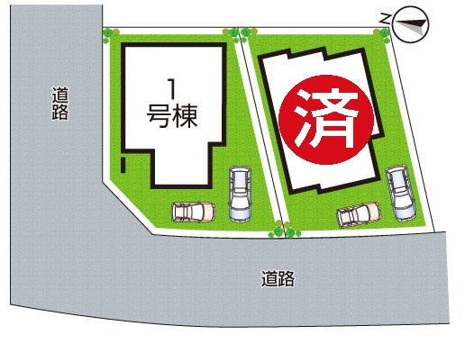 ●29(土)30(日)現地説明会！　北葛城郡河合町星和台　ラスト1邸の区画図|全2区画