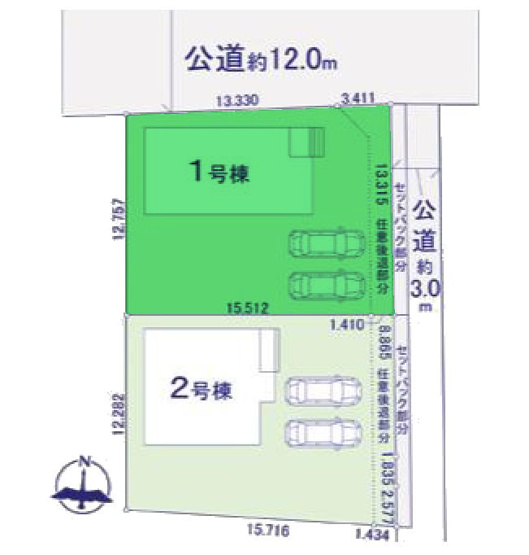 【区画図】 | アーバンスタイル前橋市元総社町1期ー① | JR新前橋駅まで約1.5Km！
元総社北小学校、元総社中学校まで共に1Km！