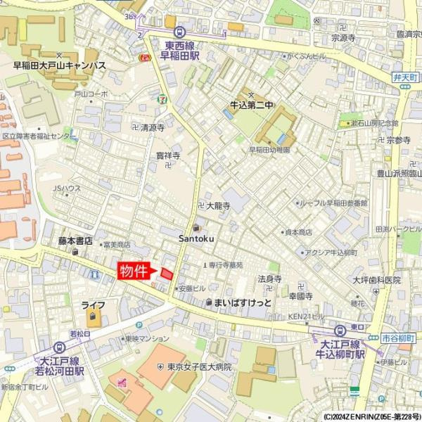 リエール若松町の地図