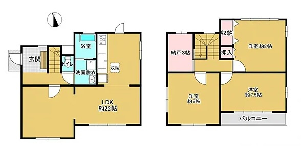 【間取り】 | 花見川区長作台２丁目　中古戸建て | 間取り図