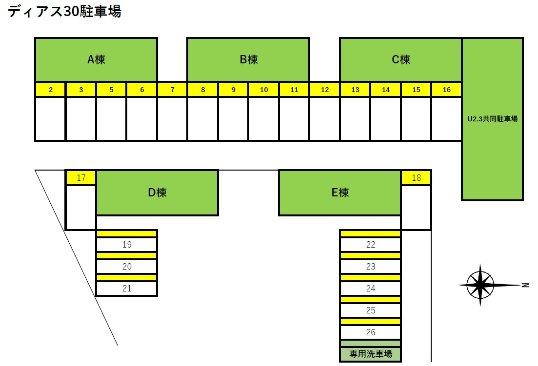 ディアス30　C棟の区画図
