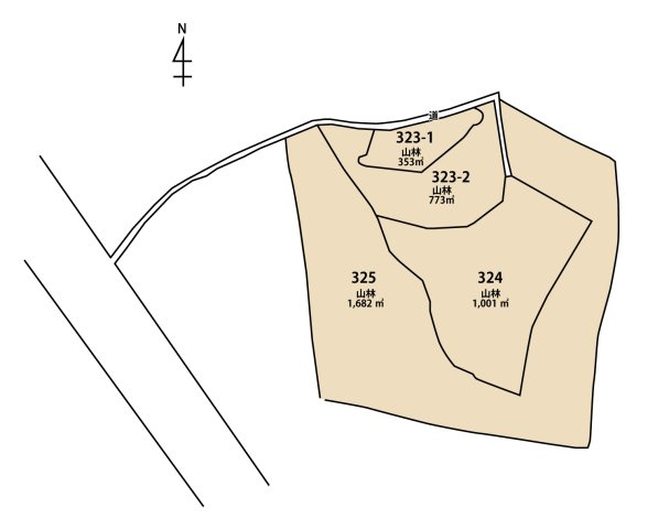 富津市上　売地の区画図|敷地面積約１１５２坪！