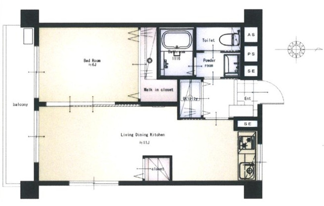 【間取り】 | マンションときわ台 | 南向きの角部屋なので、陽当たり・通風良好です！