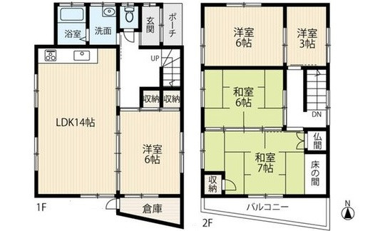 安佐南区長束1丁目の間取り