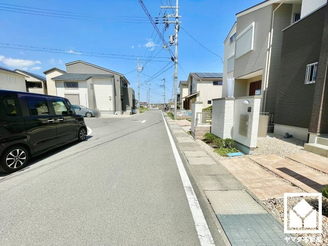 大津市下阪本２丁目　2期　8号地の前面道路含む現地写真