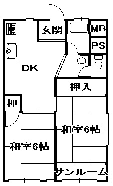 宝塚第１コーポラスの間取り