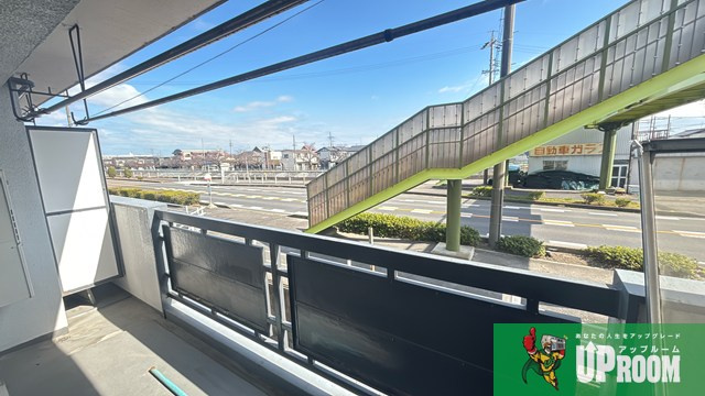 福永コーポのバルコニー
