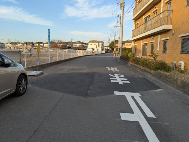 水戸市河和田12期の前面道路含む現地写真|前面道路含む現地写真です