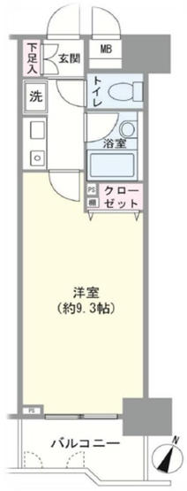 【間取り】 | 朝日シティパリオ板橋本町 | 南向きのお部屋なので、陽当たり・通風良好です！