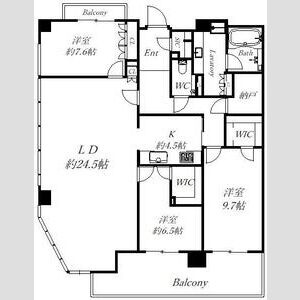 グランドメゾン大阪上本町の間取り