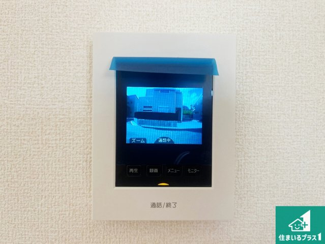 神戸市北区道場町日下部　第1期　新築一戸建ての防犯設備|カラーモニターインターホン！声だけでなく来訪者の姿や顔がモニターで確認できるので、小さなお子様がいらっしゃるご家庭でも安心できます！