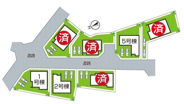 神戸市北区道場町日下部　第1期　新築一戸建ての区画図|全7区画