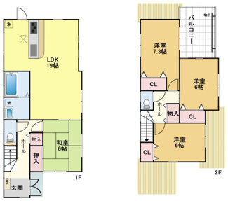 【間取り】 | 大津市真野1丁目34-27　中古戸建