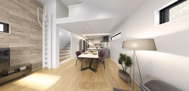 練馬区早宮1丁目 限定1棟の完成予想図|意匠性と実用性を兼ね備えたエコカラットを施工したお洒落なリビング
イラストは図面を基に起こしたもので実際のものとは多少異なる場合がございます