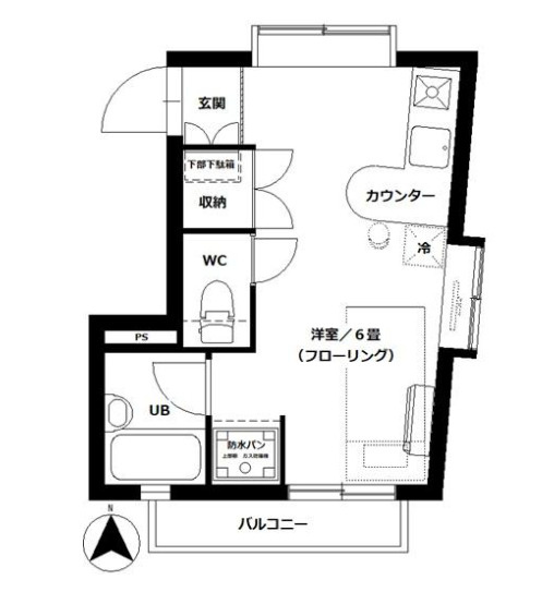 ローズガーデン駒沢　最上階　南向き　ロフト付きの間取り