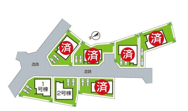 12日(土)13日(日)現地ご見学可能！　神戸市北区道場町日下部　全7邸の区画図|全7区画
