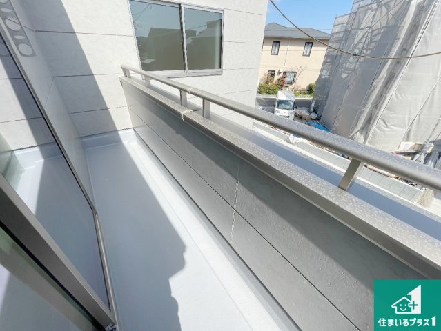 ■神戸市北区道場町日下部　第1期　新築一戸建てのバルコニー|ワイドバルコニーは洗濯物を干すスペースが広いのでご家族が多くても安心！