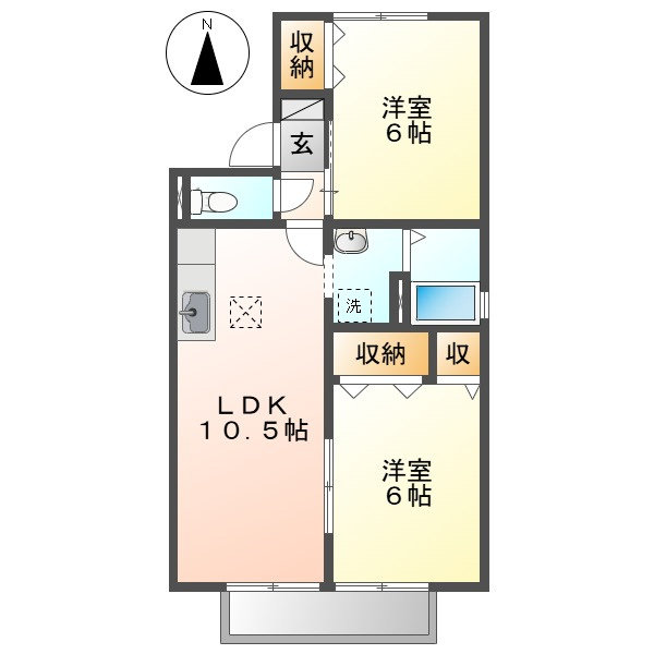 セジュール大内Ｂの間取り