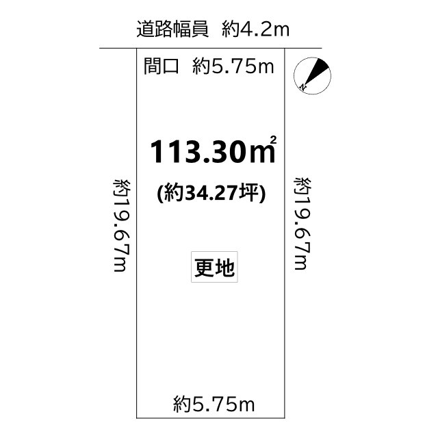 一乗寺庵野町 土地の土地図