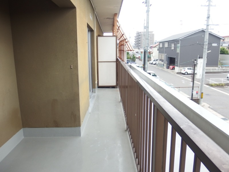天野アパートのバルコニー