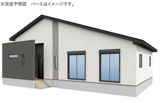 【外観パース】 | 龍ケ崎市平台6期　新築戸建 | 人気の平屋一戸建て☆彡