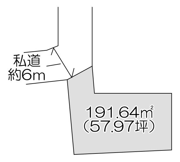 福岡県久留米市東櫛原町　売り土地の土地図