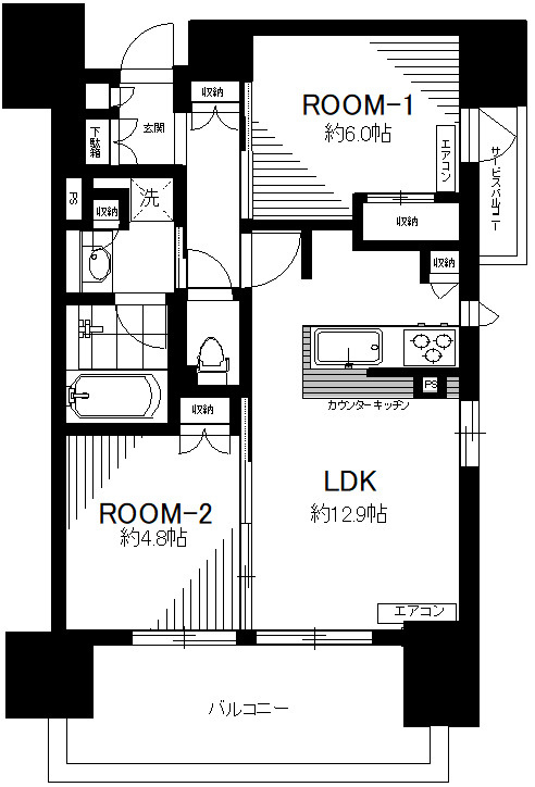 シティハウス蕨ステーションコートの間取り