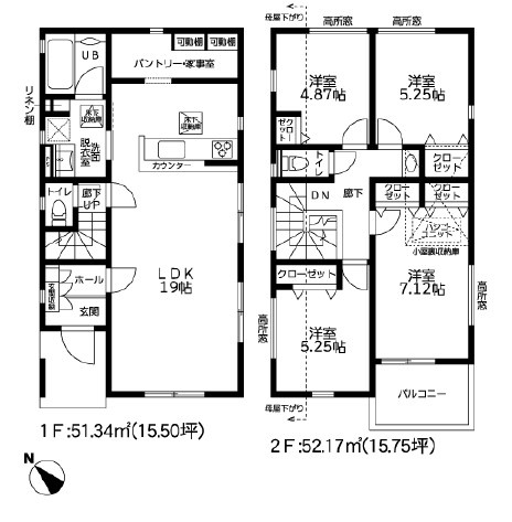 【間取り】 | 茅ヶ崎市甘沼3期　新築戸建　全４棟 | 2号棟