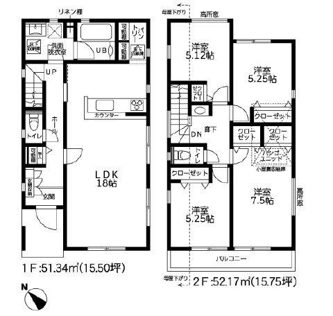 【間取り】 | 茅ヶ崎市甘沼3期　新築戸建　全４棟 | 4号棟