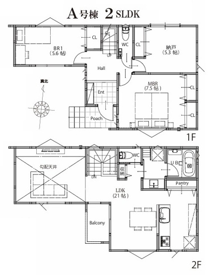 【間取り】 | 藤沢市辻堂1丁目 新築戸建 全2棟