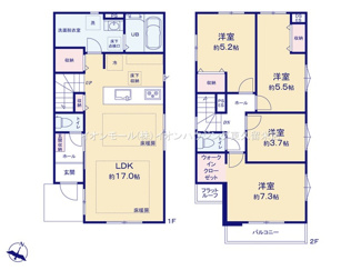 【間取り】 | 東久留米市中央町8期　全1棟　1号棟 | 東久留米市中央町8期　全1棟　1号棟