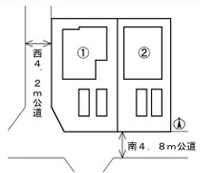 【土地図】 | 川越市むさし野　建築条件付売地　西武新宿線『南大塚駅』徒歩19分　【武蔵野小学区】