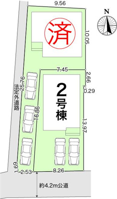 【区画図】 | 新築住宅　土佐市高岡町甲４期② | 2号棟