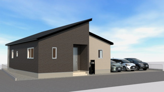 【完成予想図】 | リナージュ那須塩原市中央町25-1期　1号棟 | 完成予想パースです（同社施工の完成物件・モデルハウスがご見学できます）