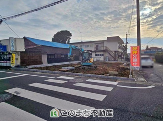 【外観】 | リナージュ那須塩原市中央町25-1期　1号棟 | 建築中現地写真（同社施工の完成物件・モデルハウスがご見学できます）