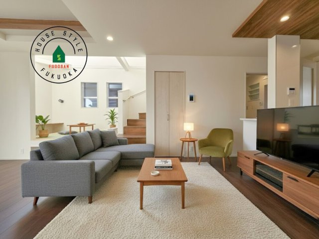 福岡市西区横浜1丁目第1-6棟（5号棟）の居間・リビング|明るく開放的なリビングダイニングは豊かな陽光が注ぎ込み、やすらぎの空間を演出してくれます。ご家族で楽しいひとときをお過ごし下さい。※家具はCGを合成したものです。