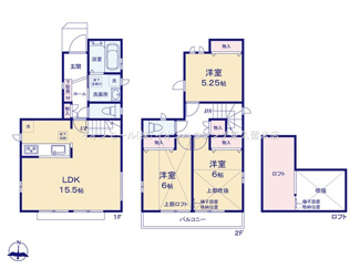 【間取り】 | 東久留米中央町1丁目　全2棟　B号棟 | 東久留米中央町1丁目　全2棟　B号棟