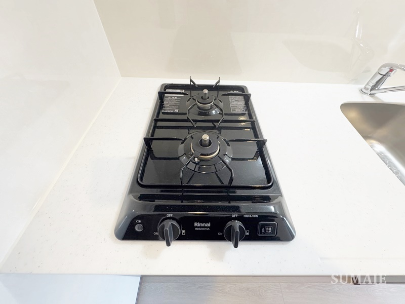 YIELD　OUJIKAMIYAのキッチン|2口ガスコンロです