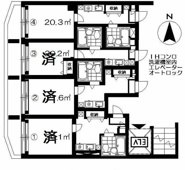 バルコニー西向　２階部分