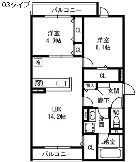 【間取り】 | D-residence西野　A棟