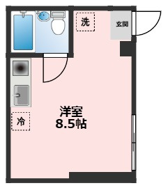 配置のしやすい１Rのお部屋です。